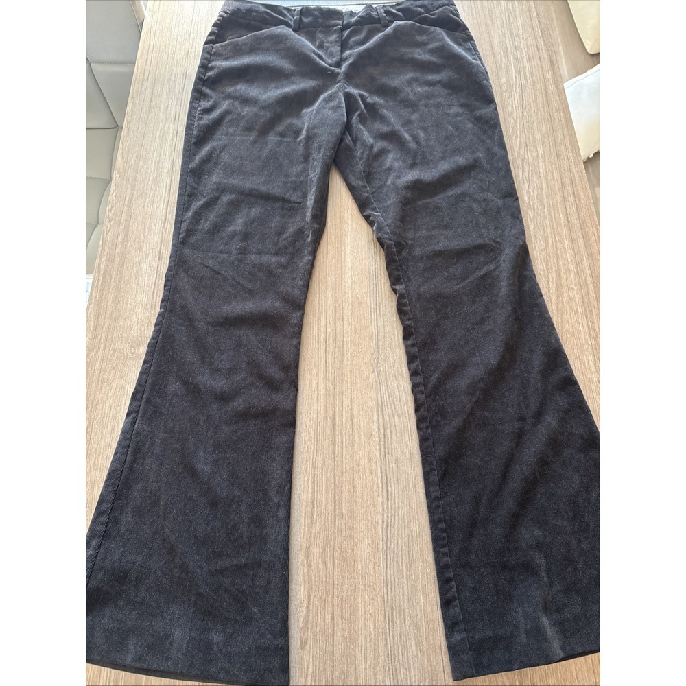 Norma Kamali Pants Womens Sz 12 Classic Black Micro Corduroy Boot Leg Occasions‎